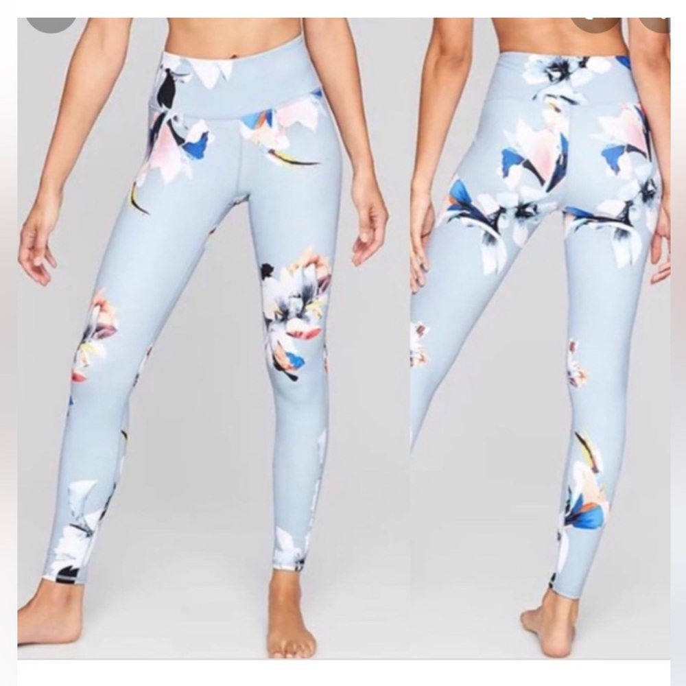 {ATHLETA} High Waisted Floral Chaturanga Tight Leggings